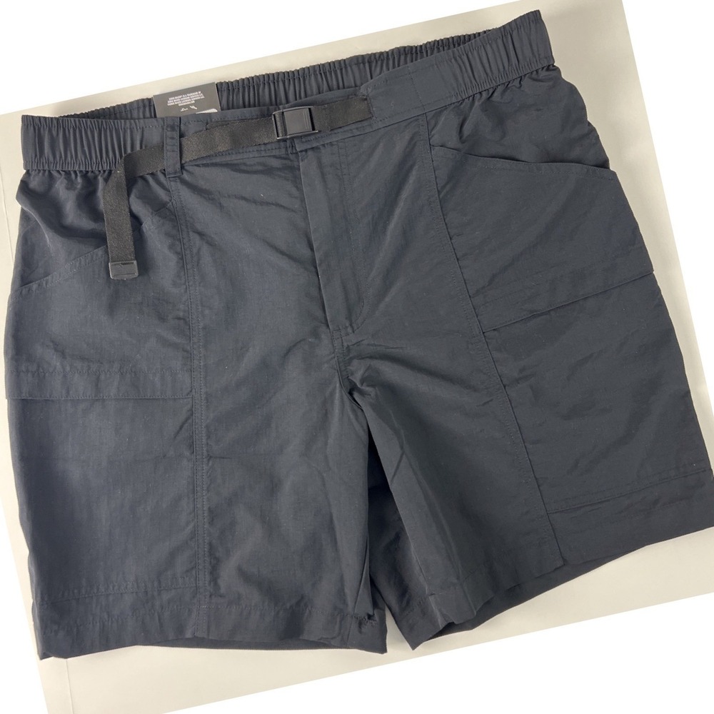 Eddie Bauer Men's‎ Shorts Tech Pull On Size XL UPF 50+ 4 Way Stretch Black D28